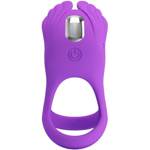 PRETTY LOVE – SILAS ANILLO VIBRADOR 7 VIBRACIONES SILICONA LILA - intimamenities.com