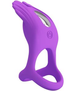 PRETTY LOVE – SILAS ANILLO VIBRADOR 7 VIBRACIONES SILICONA LILA - intimamenities.com
