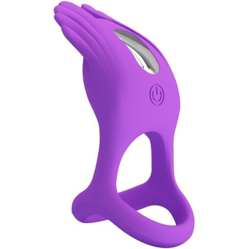 PRETTY LOVE – SILAS ANILLO VIBRADOR 7 VIBRACIONES SILICONA LILA - intimamenities.com