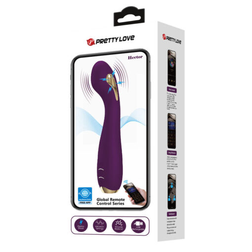 PRETTY LOVE – HECTOR VIBRADOR ELECTROSHOCK POR CONTROL POR APP LILA - intimamenities.com
