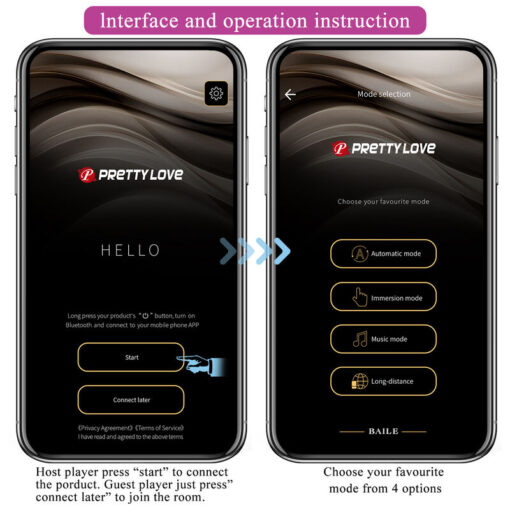 PRETTY LOVE – HECTOR VIBRADOR ELECTROSHOCK POR CONTROL POR APP LILA - intimamenities.com