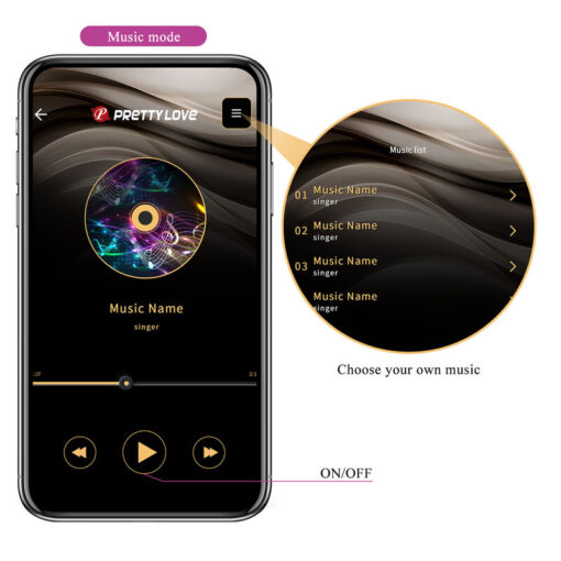 PRETTY LOVE – HECTOR VIBRADOR ELECTROSHOCK POR CONTROL POR APP LILA - intimamenities.com