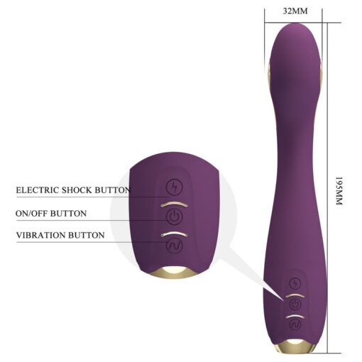 PRETTY LOVE – HECTOR VIBRADOR ELECTROSHOCK POR CONTROL POR APP LILA - intimamenities.com