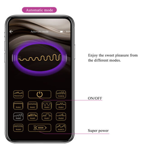 PRETTY LOVE – HECTOR VIBRADOR ELECTROSHOCK POR CONTROL POR APP LILA - intimamenities.com