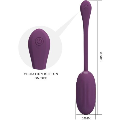 PRETTY LOVE – DOREEN HUEVO VIBRADOR RECARGABLE LILA - intimamenities.com
