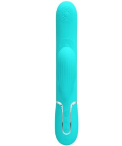 PRETTY LOVE – PERLITA VIBRADOR PUNTO G 3 EN 1 MULTIFUNCIÓN VERDE AGUA - intimamenities.com