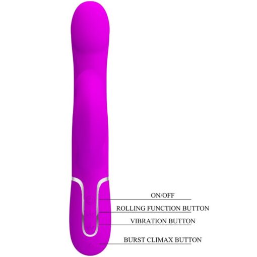 PRETTY LOVE – VIBRADOR RABBIT PERLAS VIOLETA - intimamenities.com