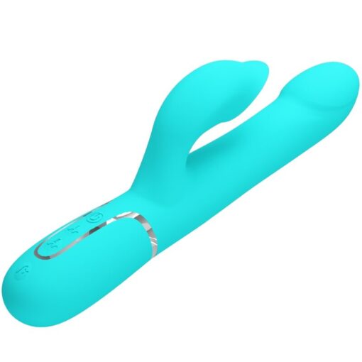 PRETTY LOVE – VIBRADOR RABBIT PERLAS VERDE AGUA - intimamenities.com