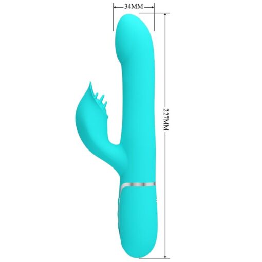 PRETTY LOVE – VIBRADOR RABBIT PERLAS VERDE AGUA - intimamenities.com