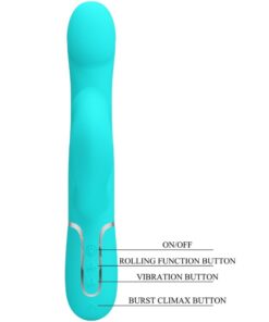 PRETTY LOVE – VIBRADOR RABBIT PERLAS VERDE AGUA - intimamenities.com