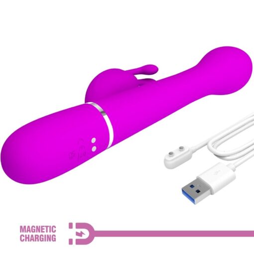 PRETTY LOVE – DEJON VIBRADOR RABBIT 3 EN 1 MULTIFUNCIÓN VIOLETA - intimamenities.com