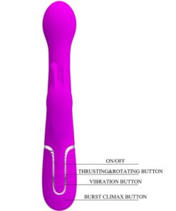 PRETTY LOVE – DEJON VIBRADOR RABBIT 3 EN 1 MULTIFUNCIÓN VIOLETA - intimamenities.com