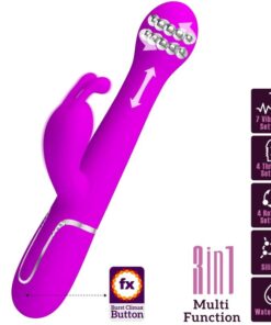 PRETTY LOVE – DEJON VIBRADOR RABBIT 3 EN 1 MULTIFUNCIÓN VIOLETA - intimamenities.com