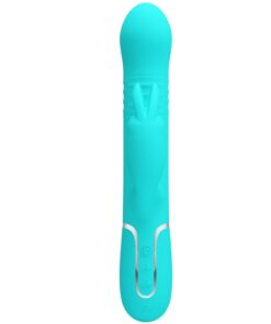 PRETTY LOVE – VIBRADOR COALE RABBIT PERLAS VERDE AGUA - intimamenities.com