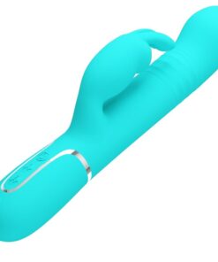 PRETTY LOVE – VIBRADOR COALE RABBIT PERLAS VERDE AGUA - intimamenities.com