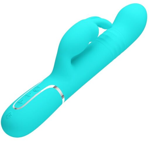 PRETTY LOVE – VIBRADOR COALE RABBIT PERLAS VERDE AGUA - intimamenities.com