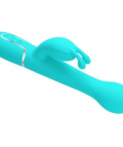 PRETTY LOVE – DEJON VIBRADOR RABBIT 3 EN 1 MULTIFUNCIÓN VERDE AGUA - intimamenities.com