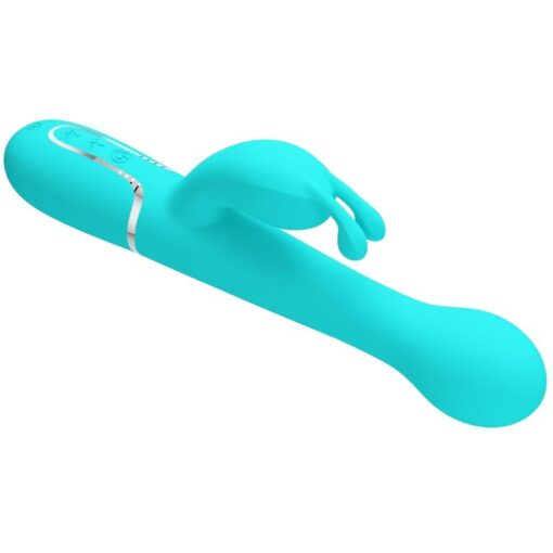 PRETTY LOVE – DEJON VIBRADOR RABBIT 3 EN 1 MULTIFUNCIÓN VERDE AGUA - intimamenities.com