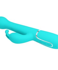 PRETTY LOVE – DEJON VIBRADOR RABBIT 3 EN 1 MULTIFUNCIÓN VERDE AGUA - intimamenities.com