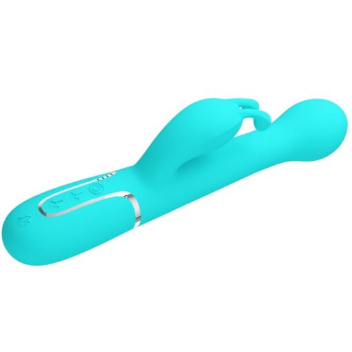 PRETTY LOVE – DEJON VIBRADOR RABBIT 3 EN 1 MULTIFUNCIÓN VERDE AGUA - intimamenities.com