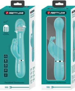 PRETTY LOVE – DEJON VIBRADOR RABBIT 3 EN 1 MULTIFUNCIÓN VERDE AGUA - intimamenities.com