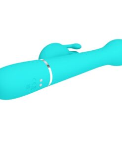 PRETTY LOVE – DEJON VIBRADOR RABBIT 3 EN 1 MULTIFUNCIÓN VERDE AGUA - intimamenities.com