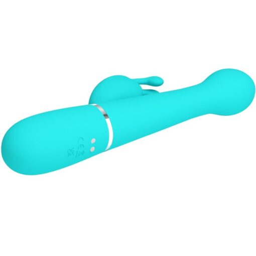 PRETTY LOVE – DEJON VIBRADOR RABBIT 3 EN 1 MULTIFUNCIÓN VERDE AGUA - intimamenities.com