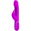 PRETTY LOVE – KAMPAS VIBRADOR RABBIT 3 EN 1 MULTIFUNCIÓN CON LENGUA FUCSIA - intimamenities.com