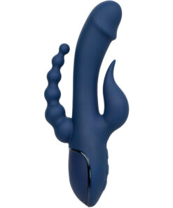 CALEXOTICS – VIBRADOR TRIPLE ORGASM AZUL - intimamenities.com