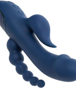 CALEXOTICS – VIBRADOR TRIPLE ORGASM AZUL - intimamenities.com