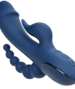 CALEXOTICS – VIBRADOR TRIPLE ORGASM AZUL - intimamenities.com