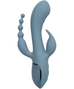 CALEXOTICS – VIBRADOR TRIPLE ÉXTASIS GRIS - intimamenities.com