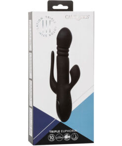 CALEXOTICS – VIBRADOR TRIPLE EUPHORIA NEGRO - intimamenities.com