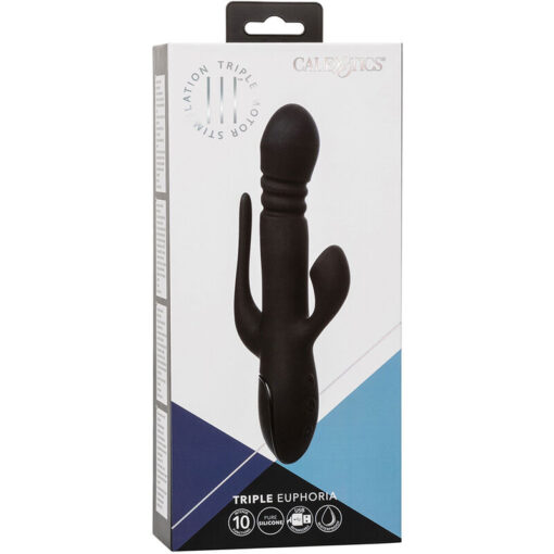 CALEXOTICS – VIBRADOR TRIPLE EUPHORIA NEGRO - intimamenities.com