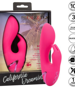 CALEXOTICS – SO. CAL SUSHINE VIBRATOR RABBIT FUCSIA BY CALIFORNIA DREAMING - intimamenities.com