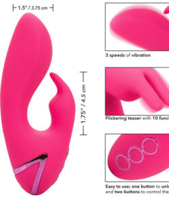 CALEXOTICS – SO. CAL SUSHINE VIBRATOR RABBIT FUCSIA BY CALIFORNIA DREAMING - intimamenities.com