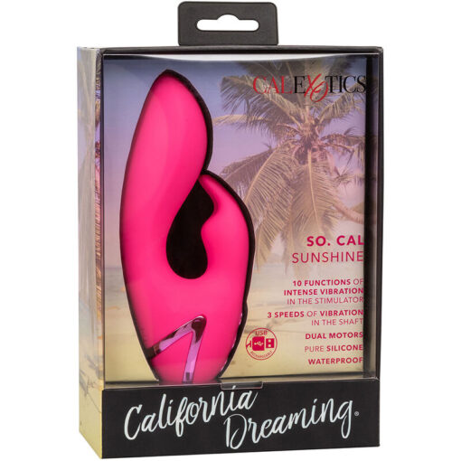 CALEXOTICS – SO. CAL SUSHINE VIBRATOR RABBIT FUCSIA BY CALIFORNIA DREAMING - intimamenities.com