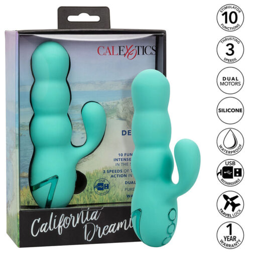 CALEXOTICS – DEL MAR DIVA VIBRADOR RABBIT VERDE AGUA BY CALIFORNIA DREAMING - intimamenities.com
