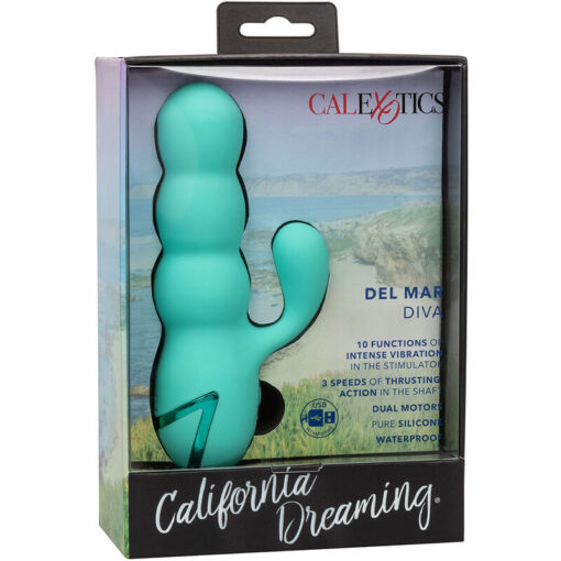 CALEXOTICS – DEL MAR DIVA VIBRADOR RABBIT VERDE AGUA BY CALIFORNIA DREAMING - intimamenities.com