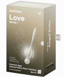 SATISFYER – LOVE BIRDS BOLAS KEGEL VIBRADORAS BLANCO - intimamenities.com
