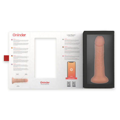 ONINDER – LARGE BOGOTÁ DILDO VIBRADOR 9 VELOCIDADES NATURAL 22 CM -O- 4.5 CM – APP GRATUITA - intimamenities.com