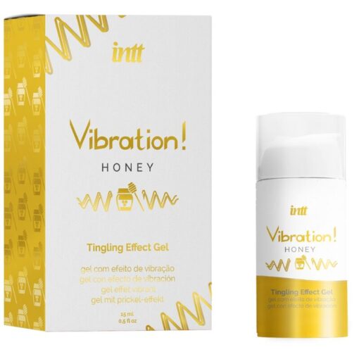 INTT – POTENTE ESTIMULANTE ÍNTIMO GEL VIBRADOR LIQUIDO MIEL 15 ML - intimamenities.com