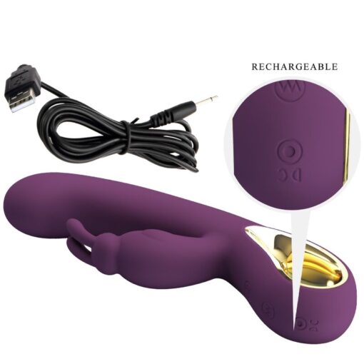 PRETTY LOVE – LIAM VIBRADOR RABBIT & PUNTO G CONTROLADO POR APP LILA - intimamenities.com