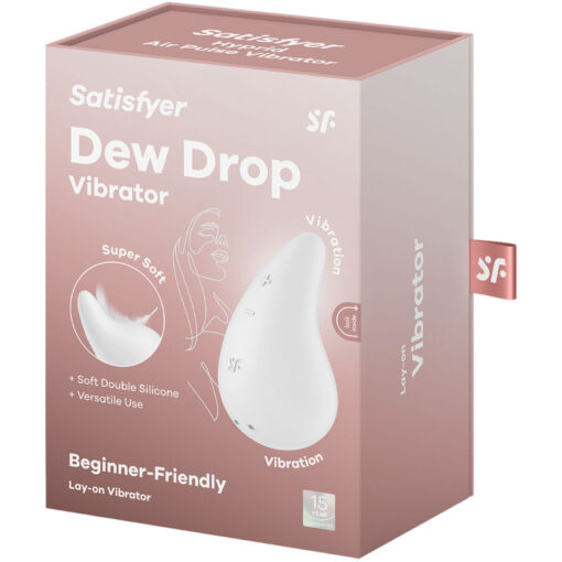 SATISFYER – DEW DROP VIBRADOR LAY-ON BLANCO - intimamenities.com