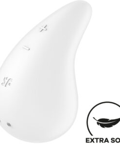 SATISFYER – DEW DROP VIBRADOR LAY-ON BLANCO - intimamenities.com