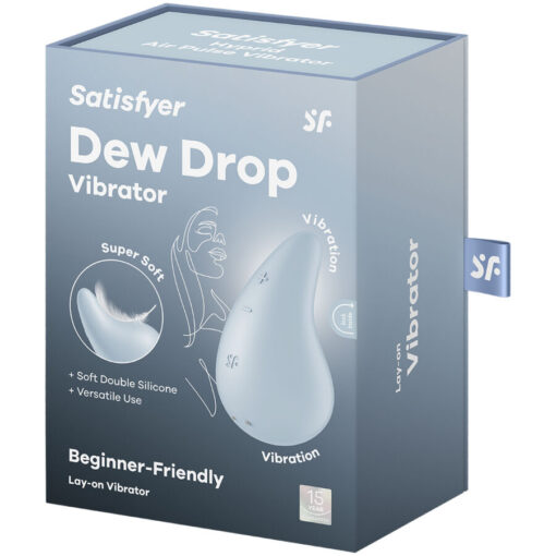 SATISFYER – DEW DROP VIBRADOR LAY-ON AZUL - intimamenities.com