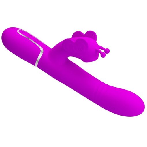 PRETTY LOVE – VIBRADOR RABBIT MULTIFUNCIÓN 4 EN 1 MARIPOSA FUCSIA - intimamenities.com