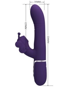 PRETTY LOVE – VIBRADOR RABBIT MULTIFUNCIÓN 4 EN 1 MARIPOSA MORADO - intimamenities.com