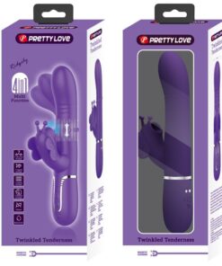 PRETTY LOVE – VIBRADOR RABBIT MULTIFUNCIÓN 4 EN 1 MARIPOSA MORADO - intimamenities.com