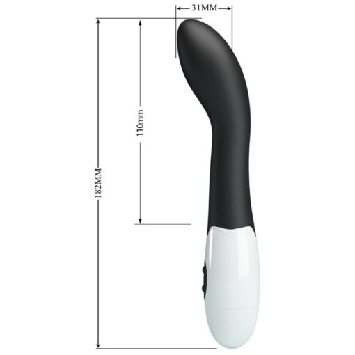 PRETTY LOVE – BISHOP VIBRADOR PUNTO G 30 MODOS NEGRO - intimamenities.com